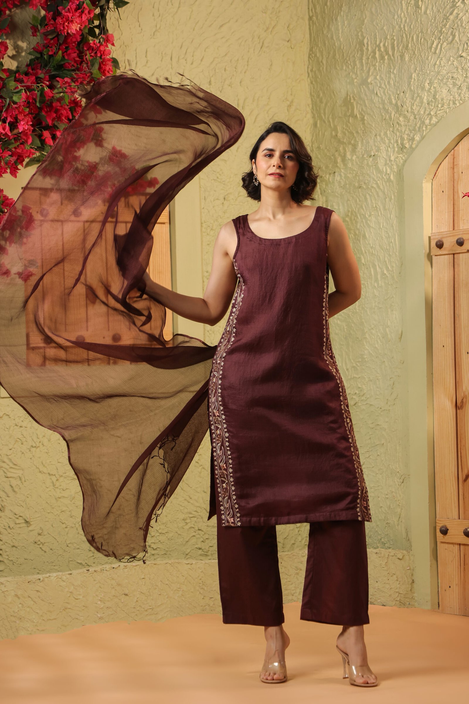 Kanchan Suit Set (Coffee Brown) - Image 2