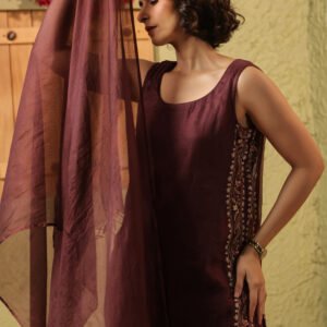 Kanchan Suit Set (Coffee Brown)