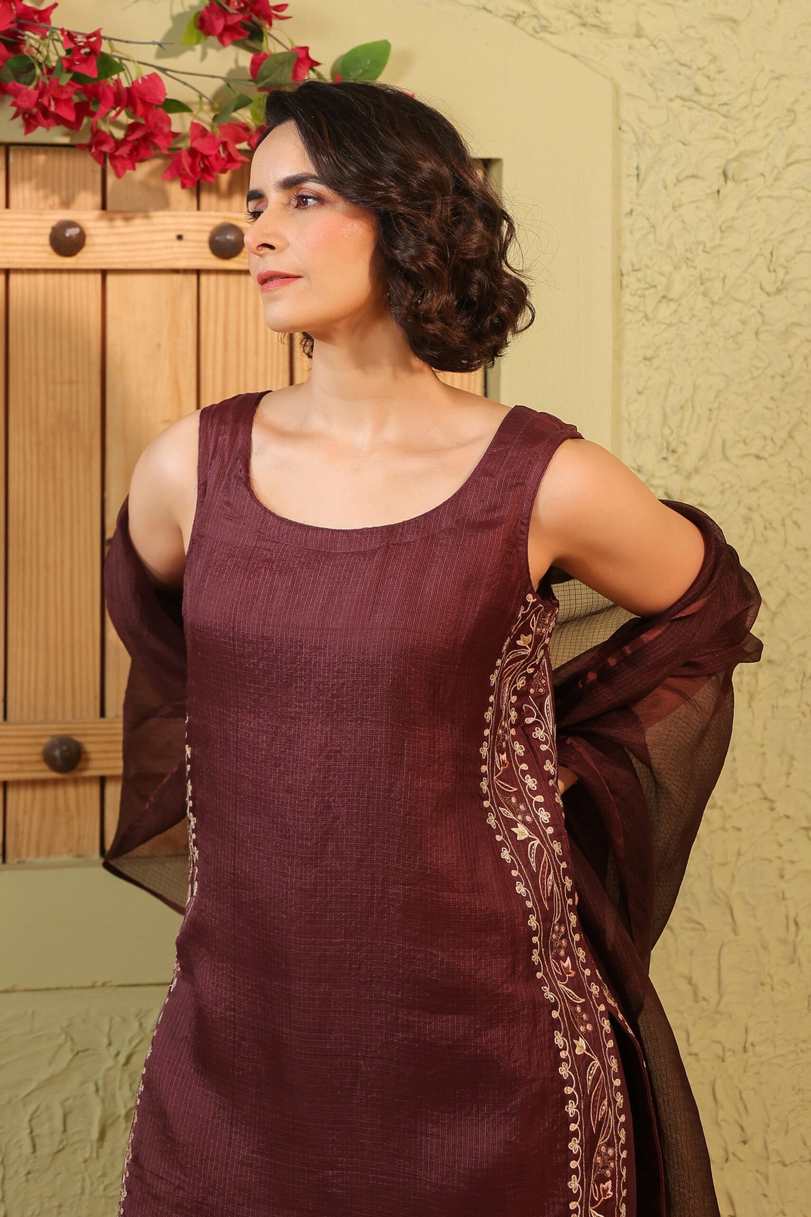 Kanchan Suit Set (Coffee Brown) - Image 3