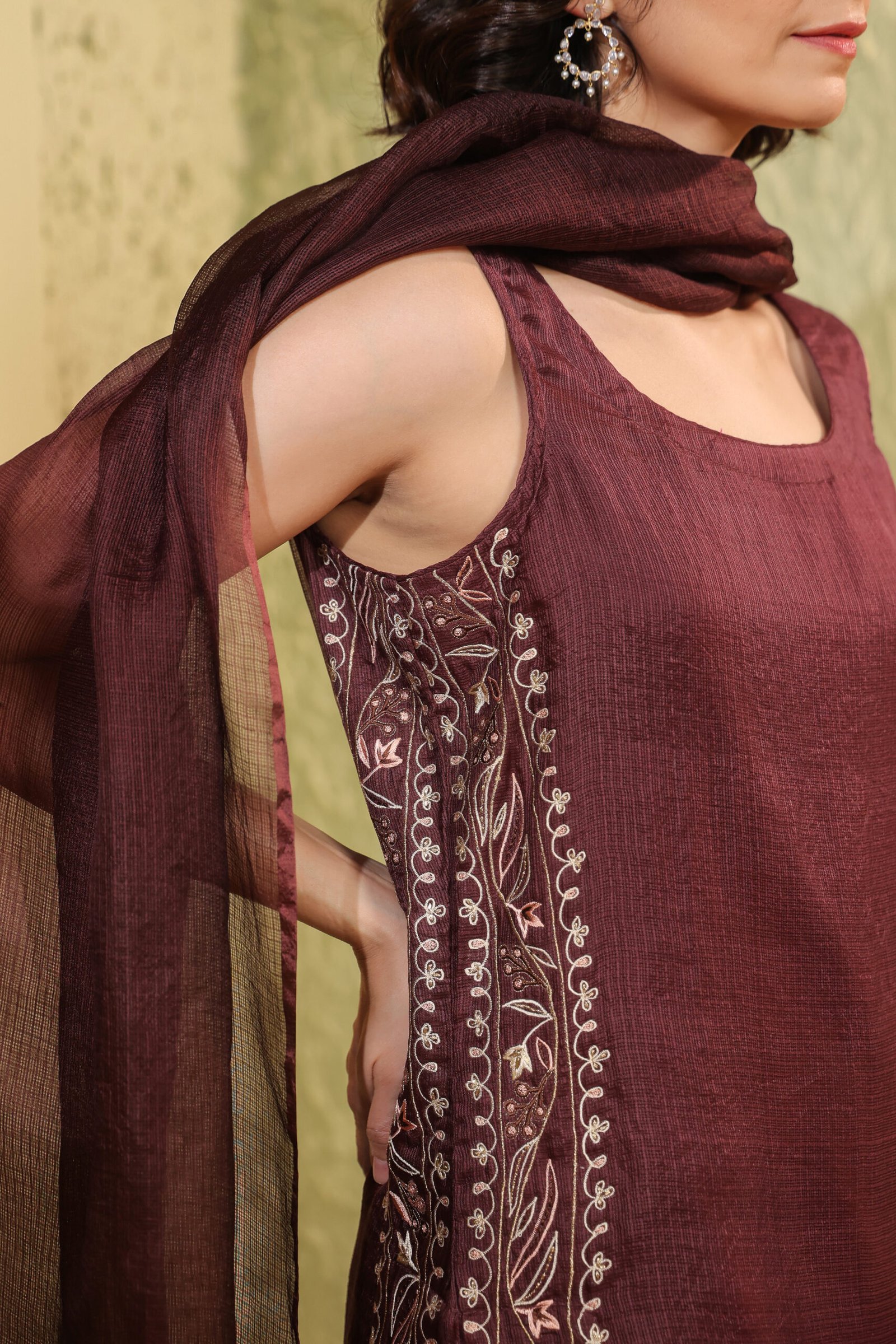 Kanchan Suit Set (Coffee Brown) - Image 5