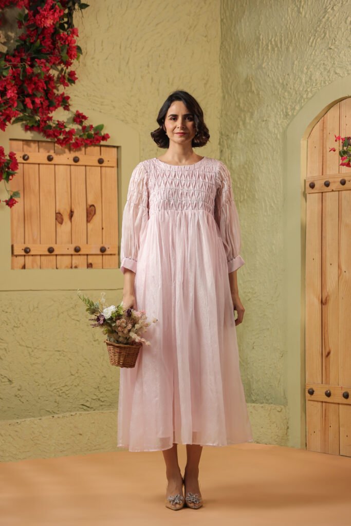 Madhu Dress (Misty Rose)