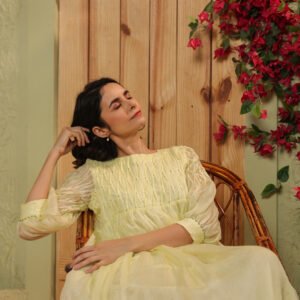 Madhu Dress (Daffodil Yellow)