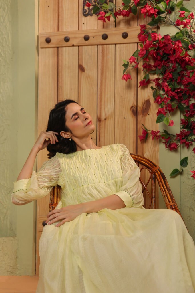 Madhu Dress (Daffodil Yellow)
